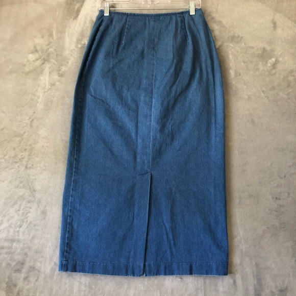 Vintage Scott Taylor Denim Pencil Skirt Size 8 Feminine Retro Western Country - Picture 7 of 15